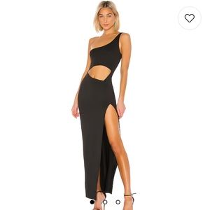 Superdown Erla cutout maxi dress black